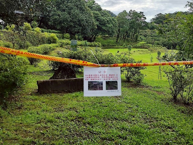 北勢溪步道發生邊坡