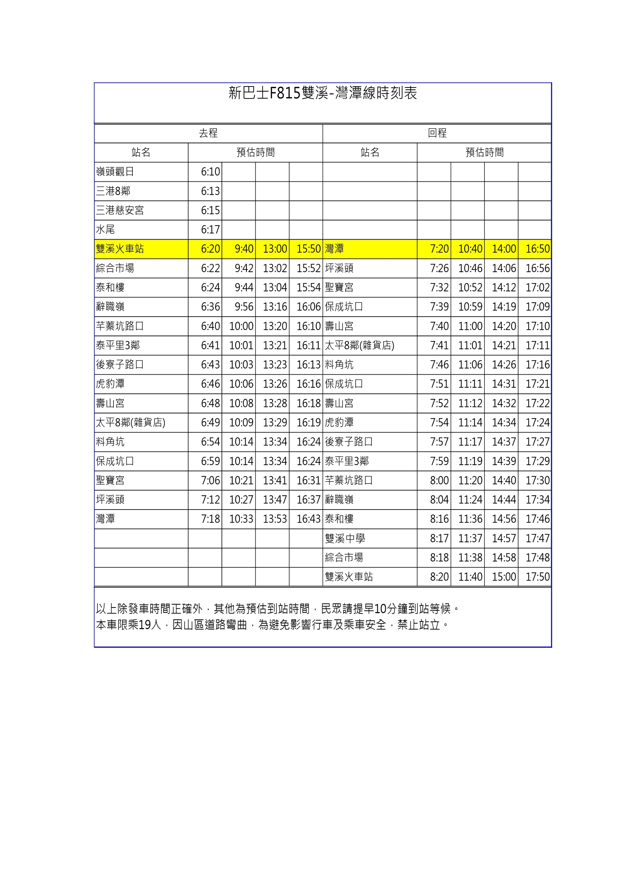 F815雙溪-灣潭線